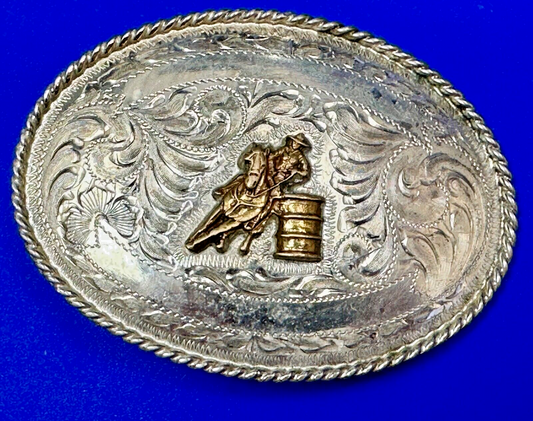 BARREL RACING TROPHY  Blank Award Scrolls to engrave Vintage TEX TAN Belt Buckle