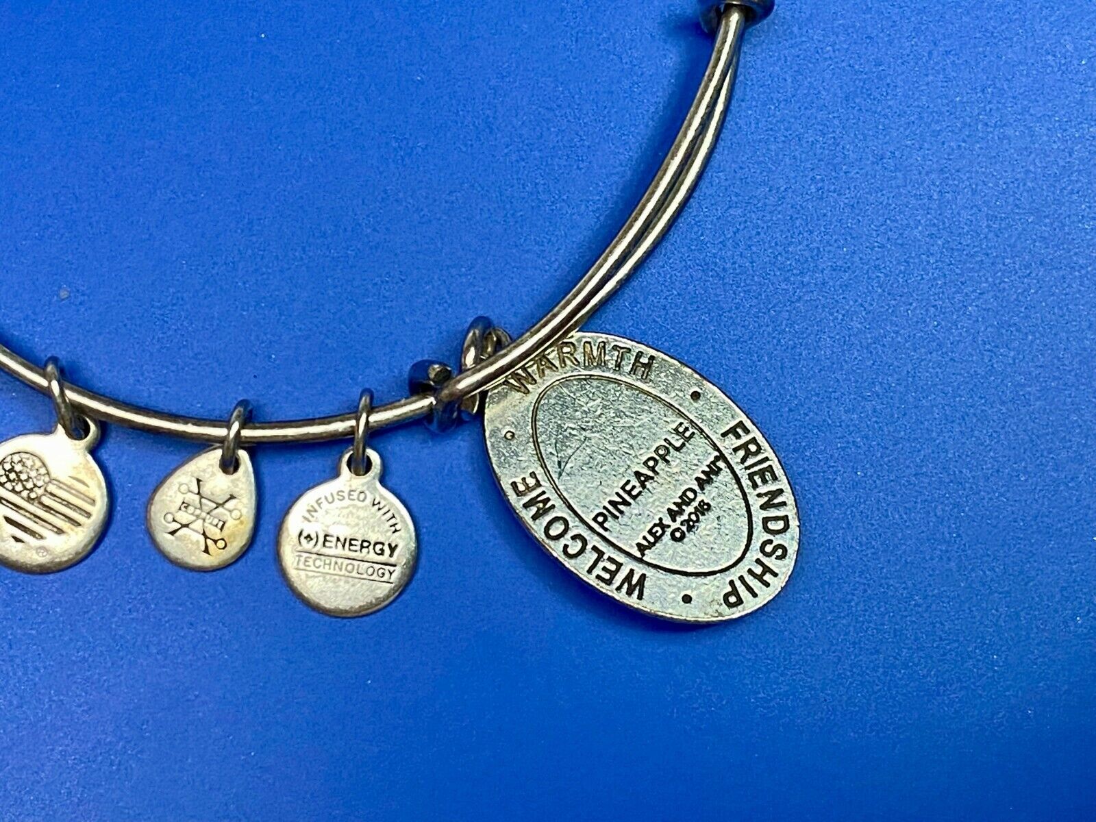 Alex And Ani Pineapple 2016 Charm Bracelet Bangle Warmth Welcome Friendship
