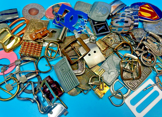 8 Pound LOT Vintage & Modern Belt buckles - Grab Bag - Resale Opportunity Gifts!