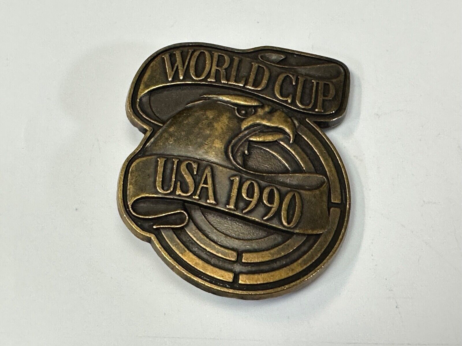 1990 USA World Cup Games Mens National Soccer Commemorative belt buckle