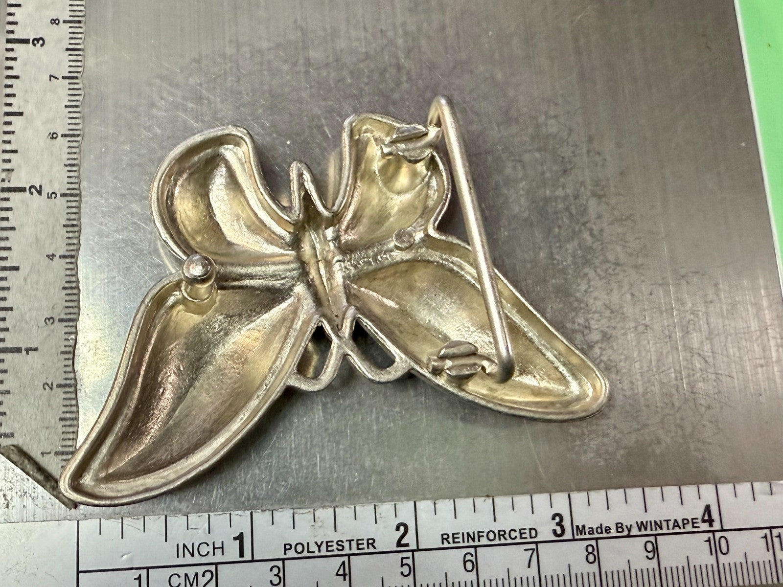Beautiful Butterfly Shaped Figural Cutout Hippy Vibe Silver Color Belt Buckle