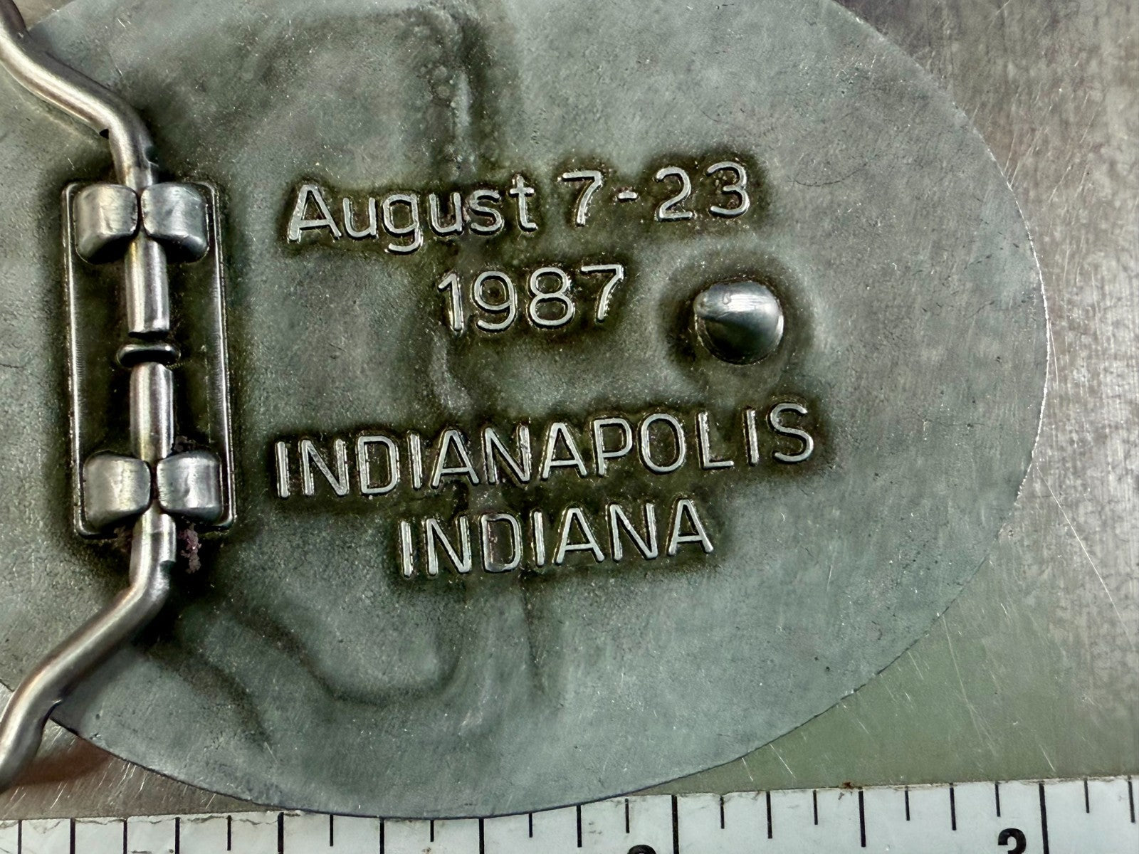 1987 USA U.S. Shooting Team Pan Am Games Commemorative NOS Belt Buckle