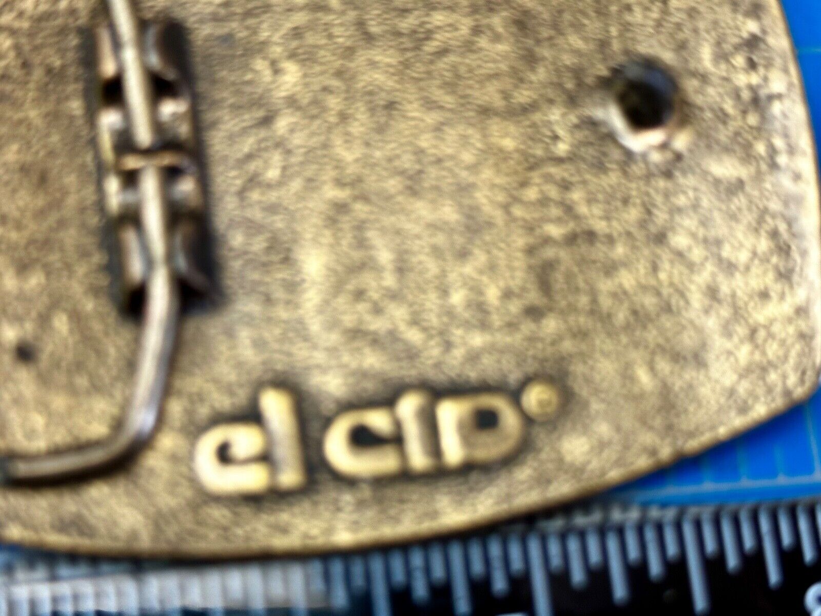 Torch Oil Company gas mine drilling refinery Vintage El-Cid Belt Buckle