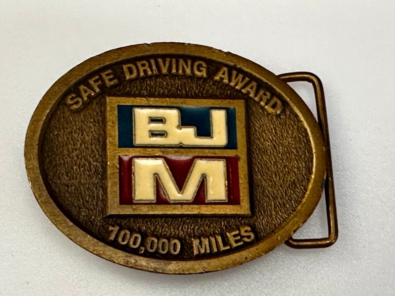 BJM 100,000 Miles Safe Driving Award Belt Buckle by CD Hit Made in Usa