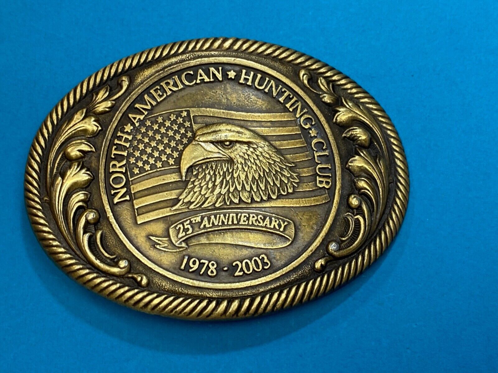 2003  25th anniversary North American Hunting Club commemorative belt buckle
