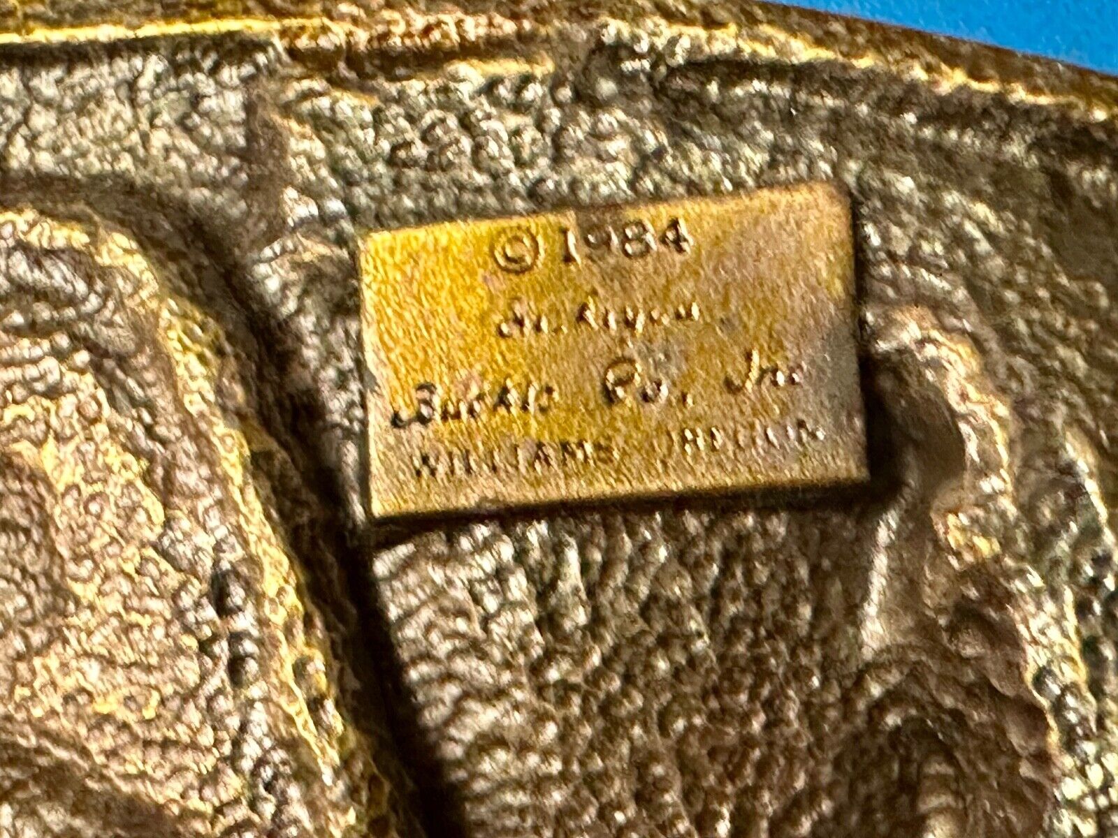 Alaska Gold Rush Mining Panning gold tone Vintage 1984 Siskiyou Belt Buckle