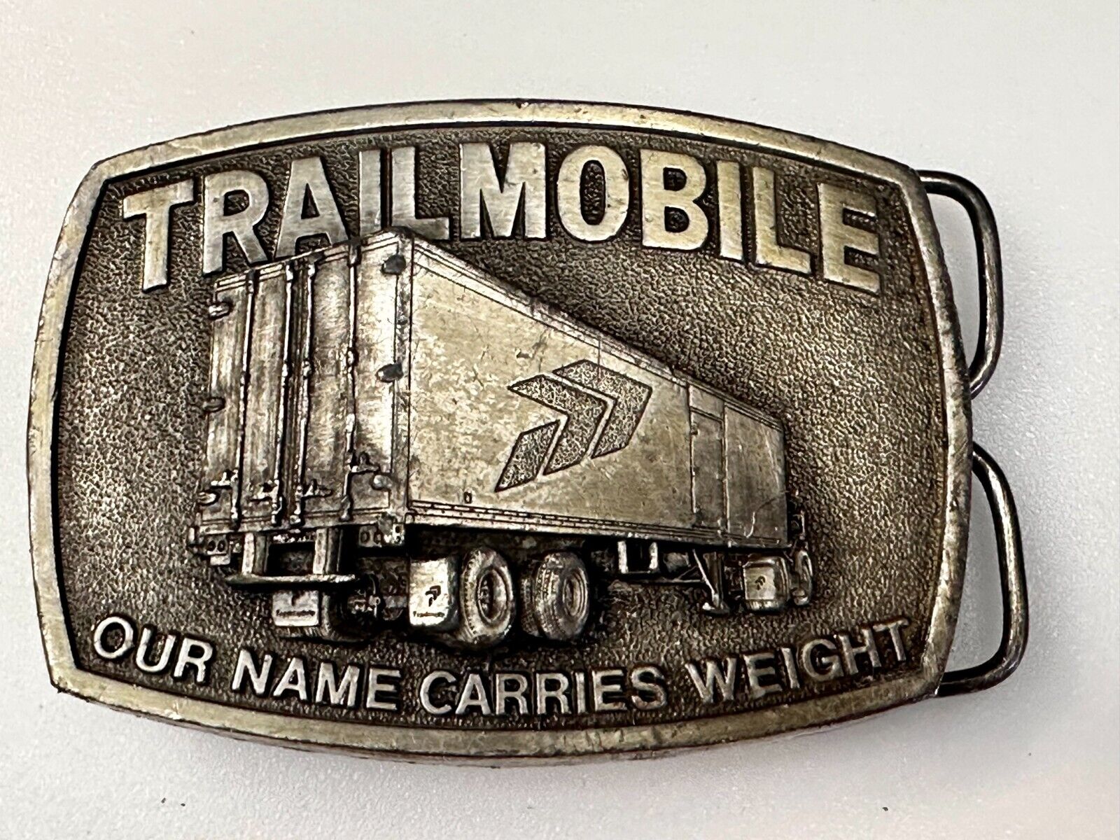Trailmobile Our Name Carries Weight Semi Truck Long Haulers Trucker Belt Buckle