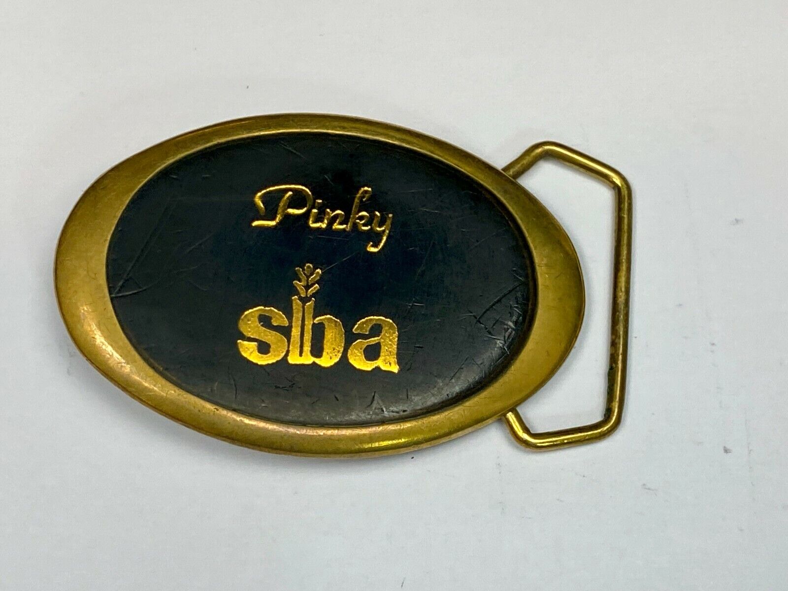 Unknown To Me~!   Pinky Slba Farming 1988 Vintage F-09 Solid Brass Belt Buckle