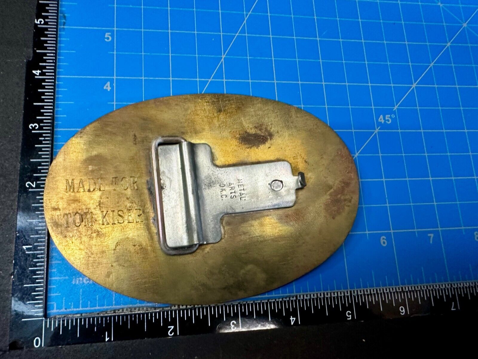 Alamo Texas Explosives Company Mine Company Belt Buckle - Metal Arts O.K.C