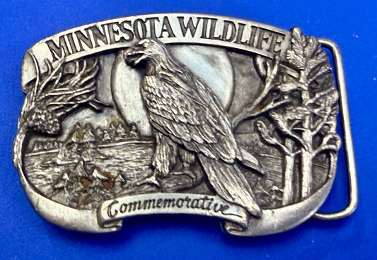 The Bald Eagle Minnesota Wildlife Commemorative 1986 Arrowhead Belt Buckle