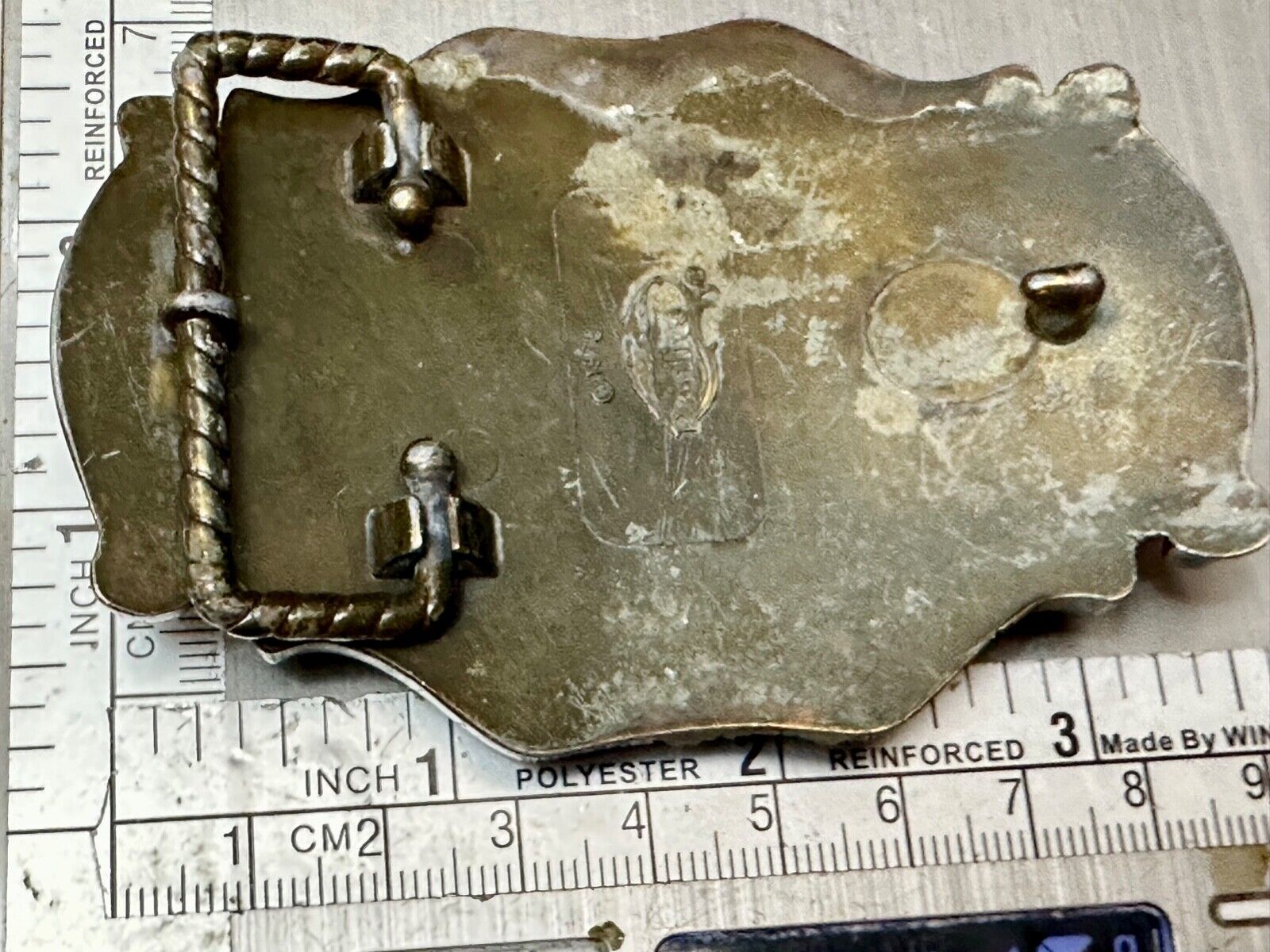 Vintage Indianapolis 500 speedway western framed belt buckle by Raintree