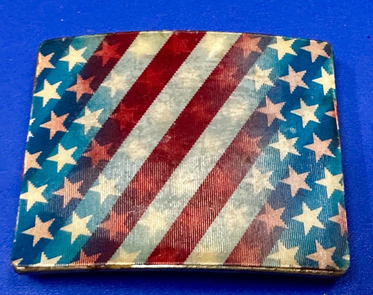 United States USA American Flag Patriotic Hologram Style Belt Buckle