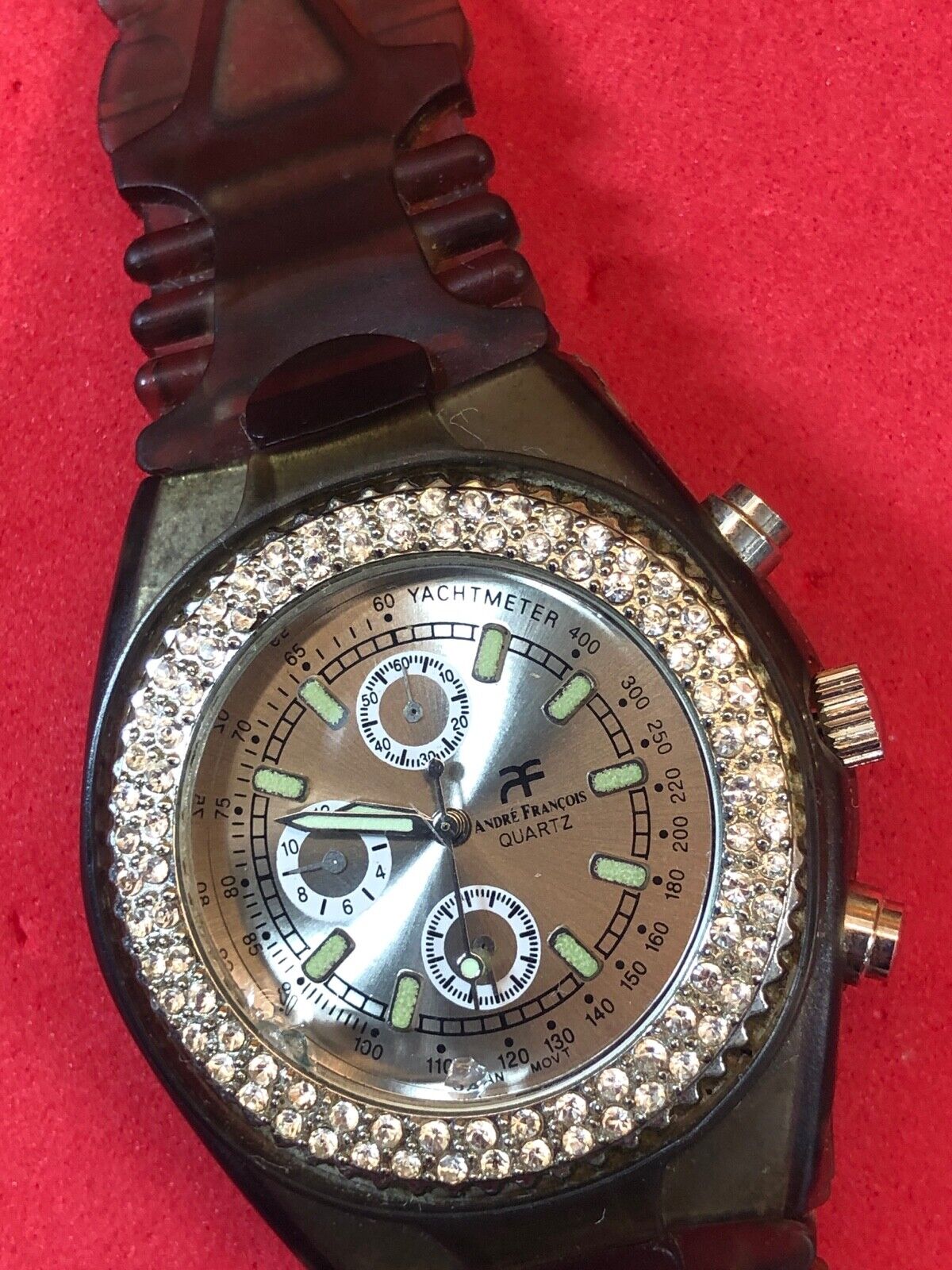 Andre Francois Quartz Ladies Rhinestone Watch - new battery, working well 