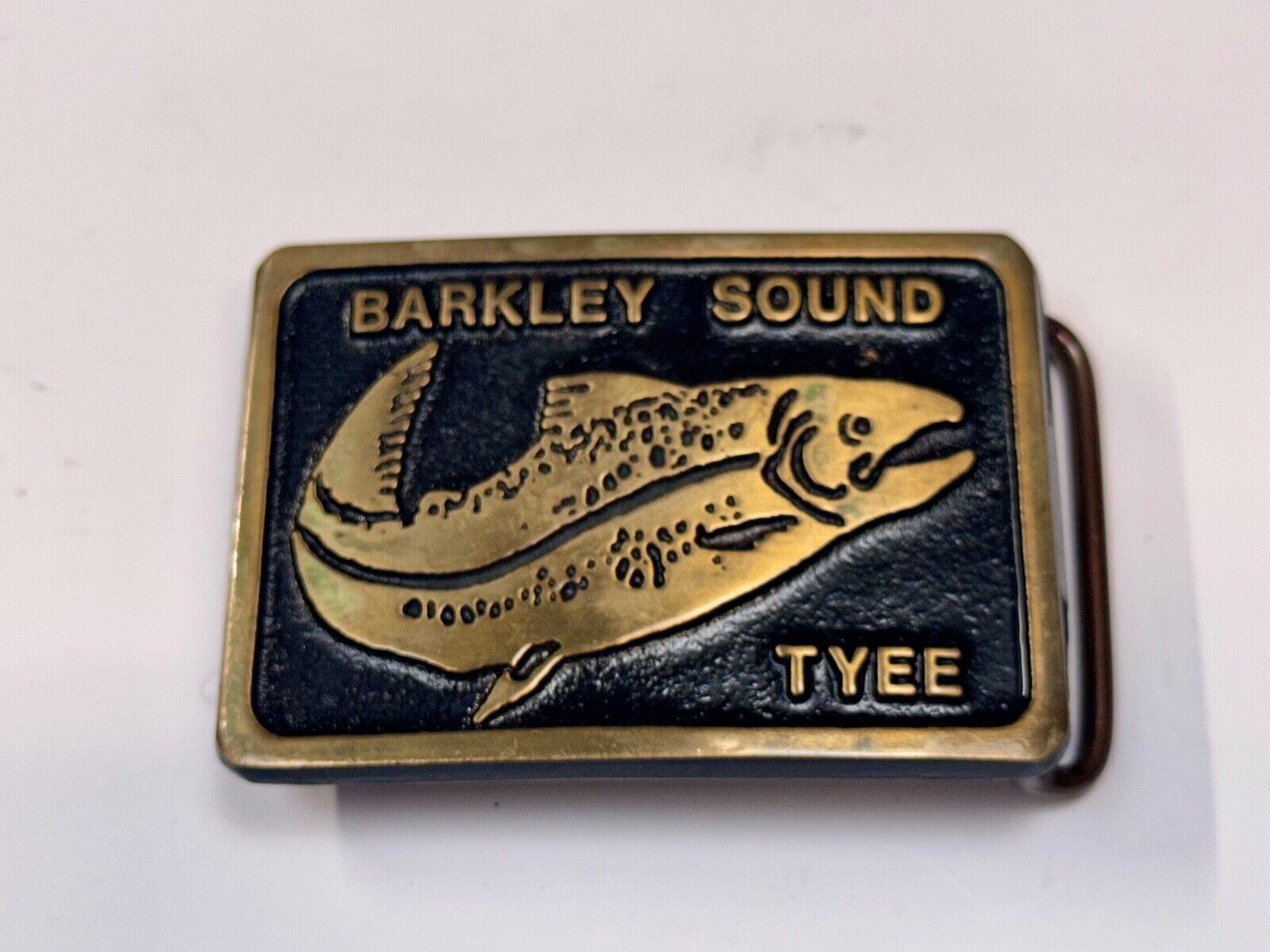 Barkley Sound Tree Fishing Fish Solid Bronze Sandcast belt buckle Rainbow Medals