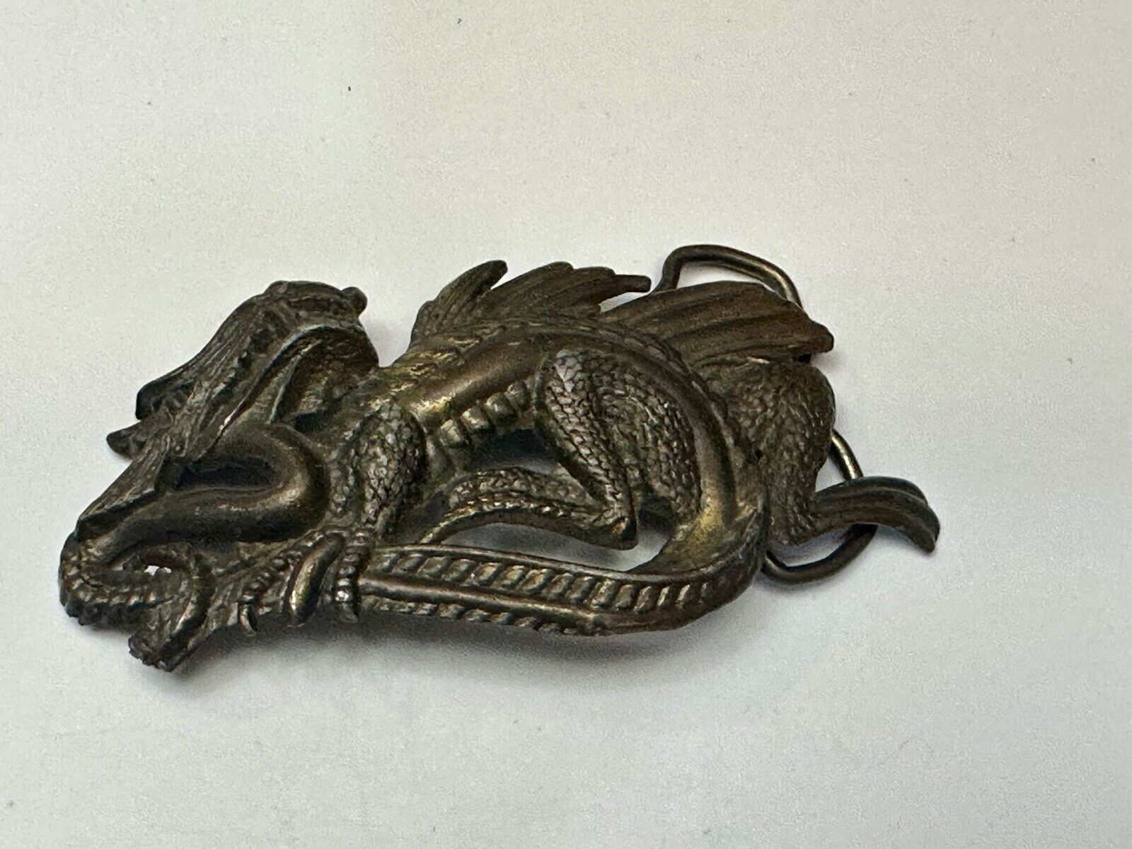 Vintage Chinese Dragon  Vintage artisan? Large Oversized Belt Buckle