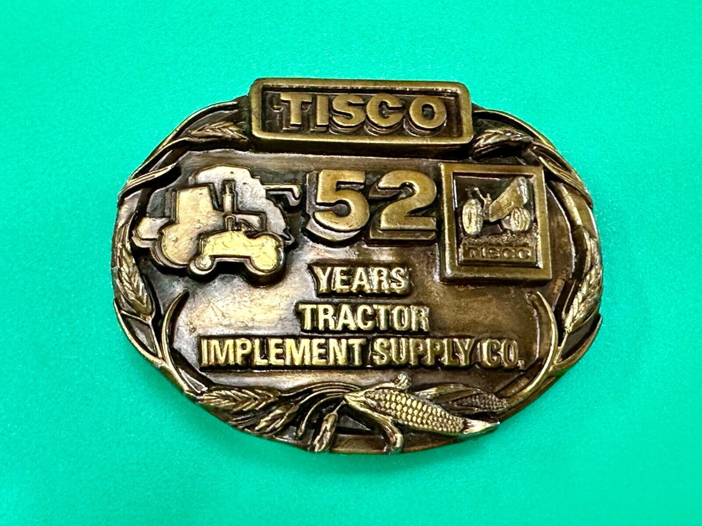 TISCO 52 years commemorative belt buckle  Tractor Implement Supply