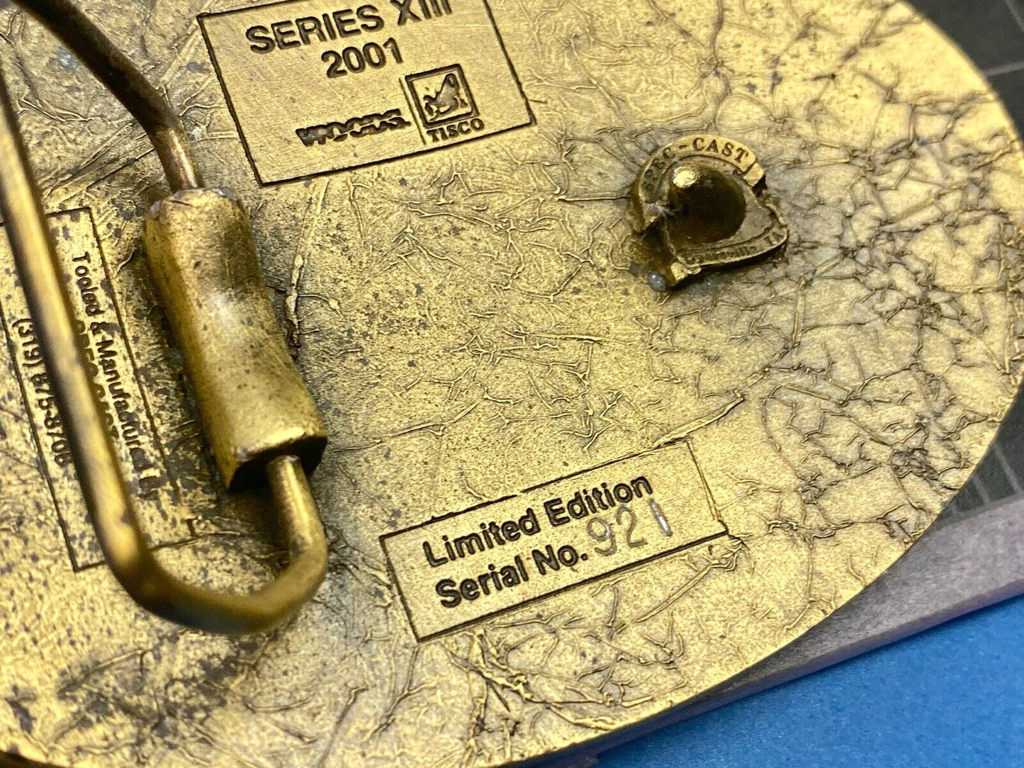 64 years - Tisco Tractor Implement Supply Spec Cast Farming Belt Buckle 