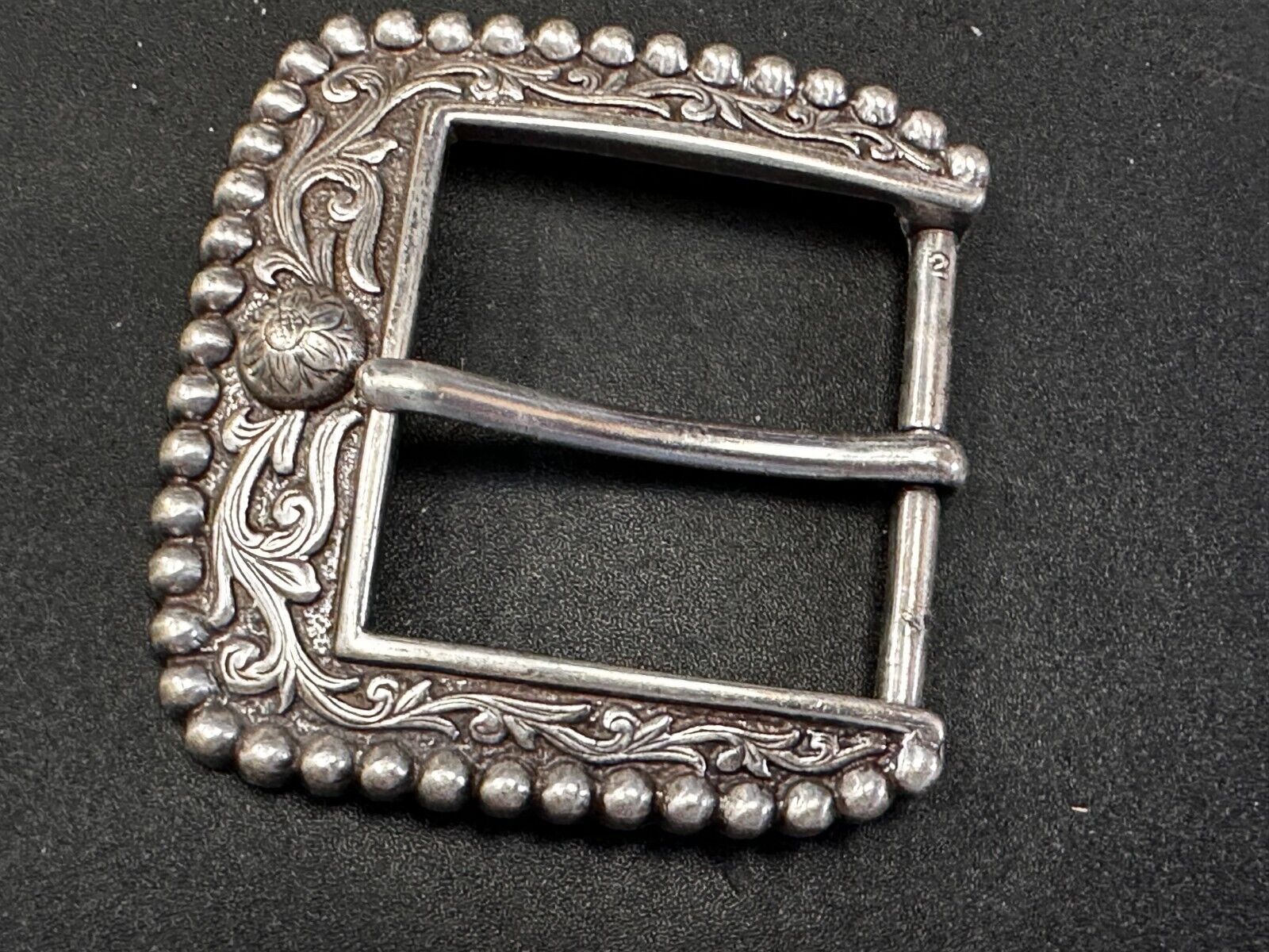 Ariat 2011 Ranger Style Detailed Flower Swirl Rope Outlined Belt Buckle