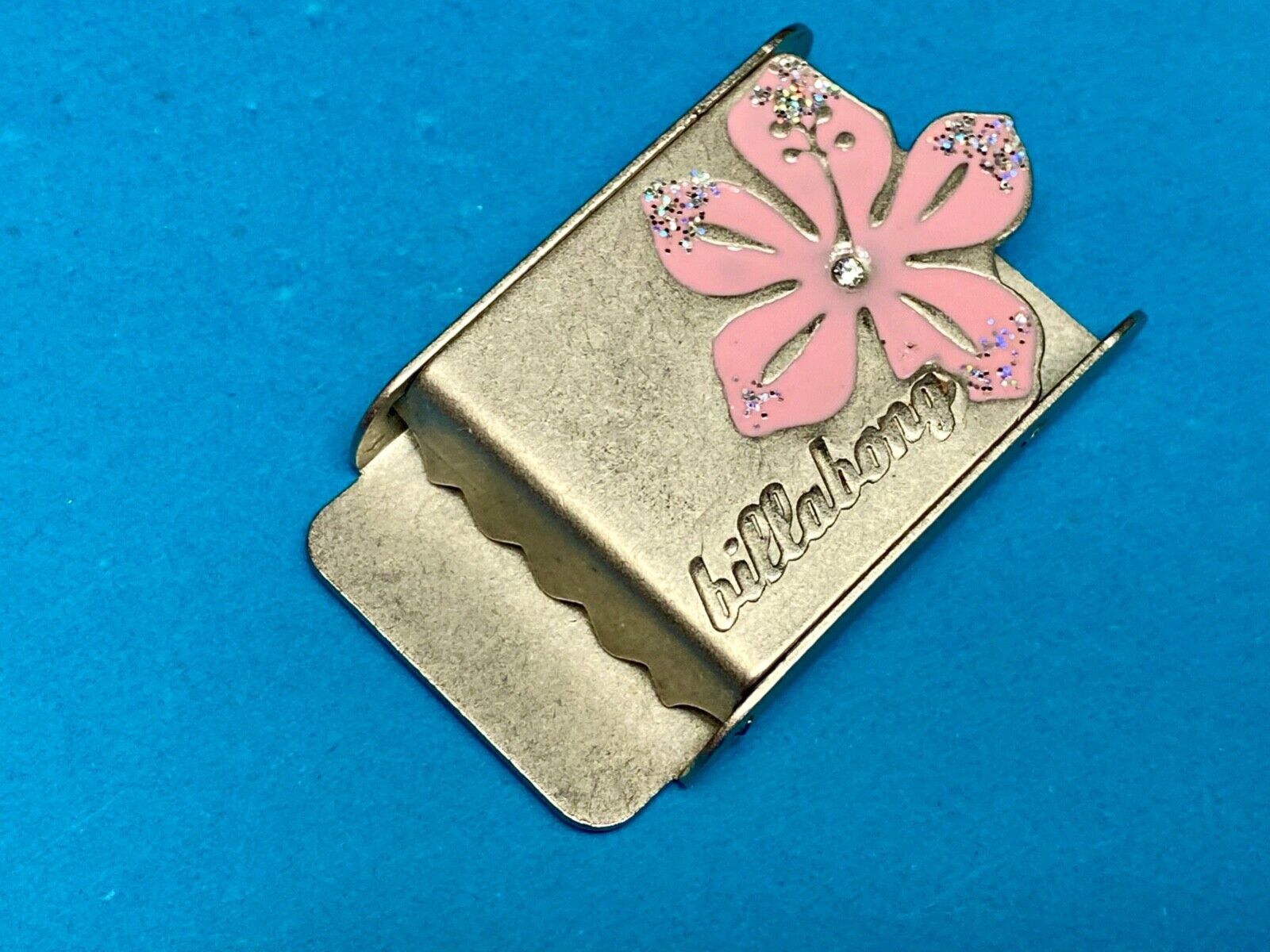 Billabong Belt Buckle Pink & Silver Jeweled Flower - Australian Surf Company