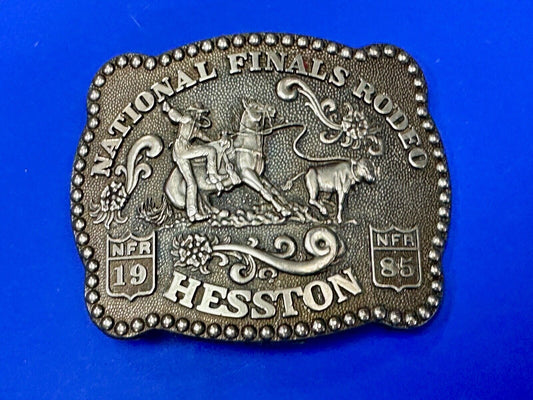 1985 Hesston National Finals Rodeo NFR Limited Edition Collectors Belt Buckle