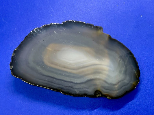 Beautiful Agate Slice Slab Natural Stone Gray Blue Hippy Boho Vibe Belt Buckle