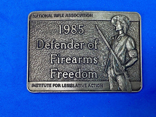 1985 Defender Of Firearms Freedom Institute Legislative Action Nra Belt Buckle 