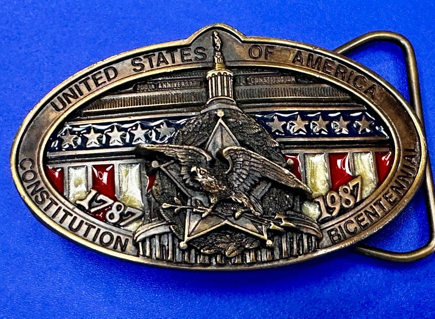 United States of America Constitutional Bicentennial Commemorative Belt Buckle
