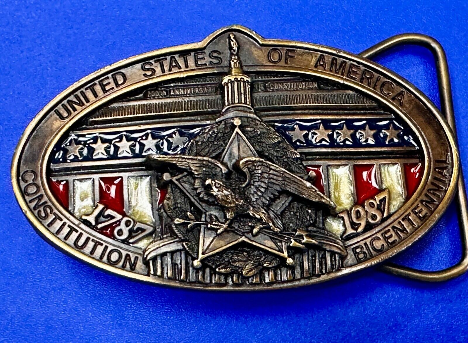 United States of America Constitutional Bicentennial Commemorative Belt Buckle