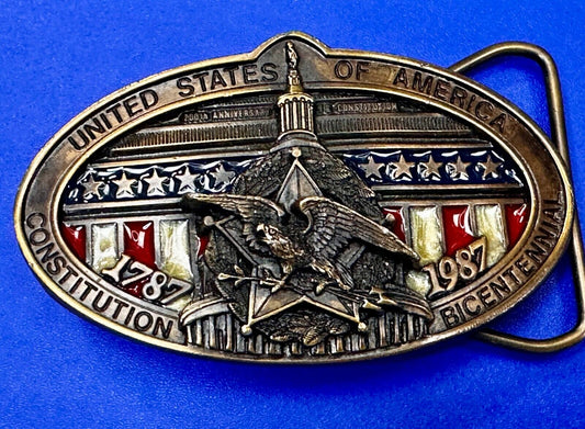 United States of America Constitutional Bicentennial Commemorative Belt Buckle
