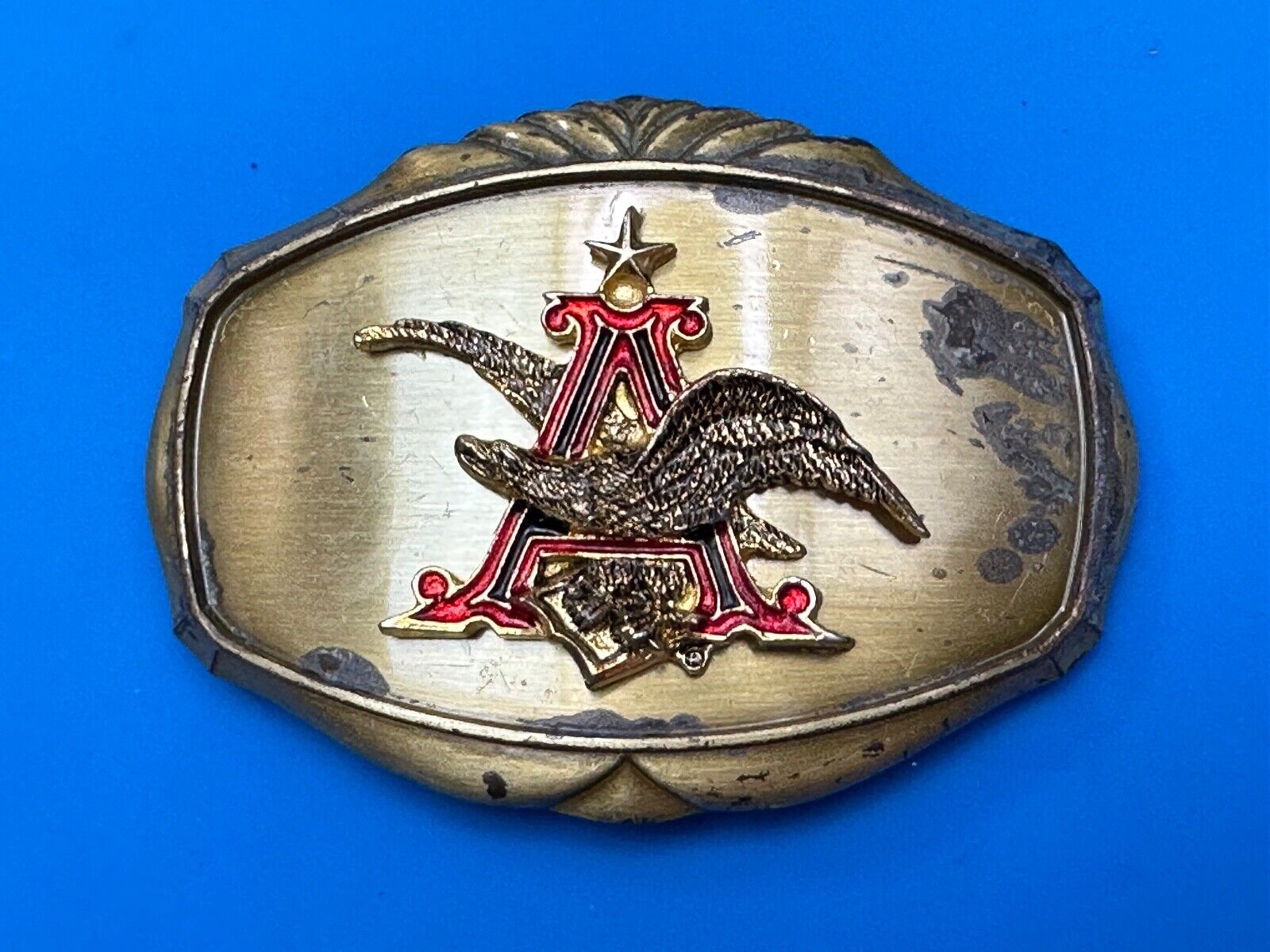 ANHEUSER BUSCH Vintage 1978 Beer Collectors Brewery Raintree Belt Buckle