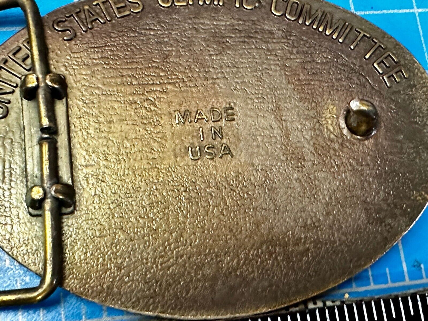 1984 USA Olympics Los Angeles California Vintage Commemorative Belt Buckle