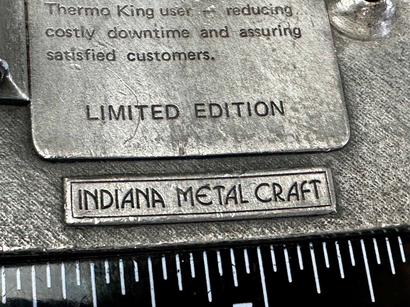 TK Thermo King - Indy Motor Speedway 24 hour pit stop Vintage Belt Buckle