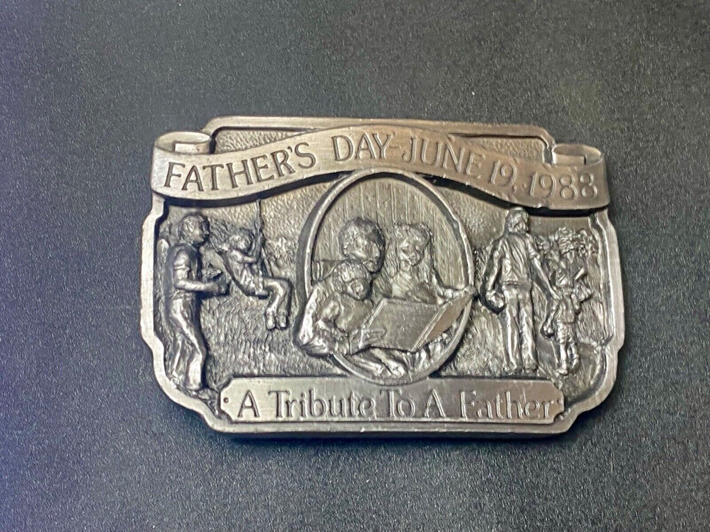 A tribute to a Father - Fathers Day -  June 19th 1988 commemorative belt buckle