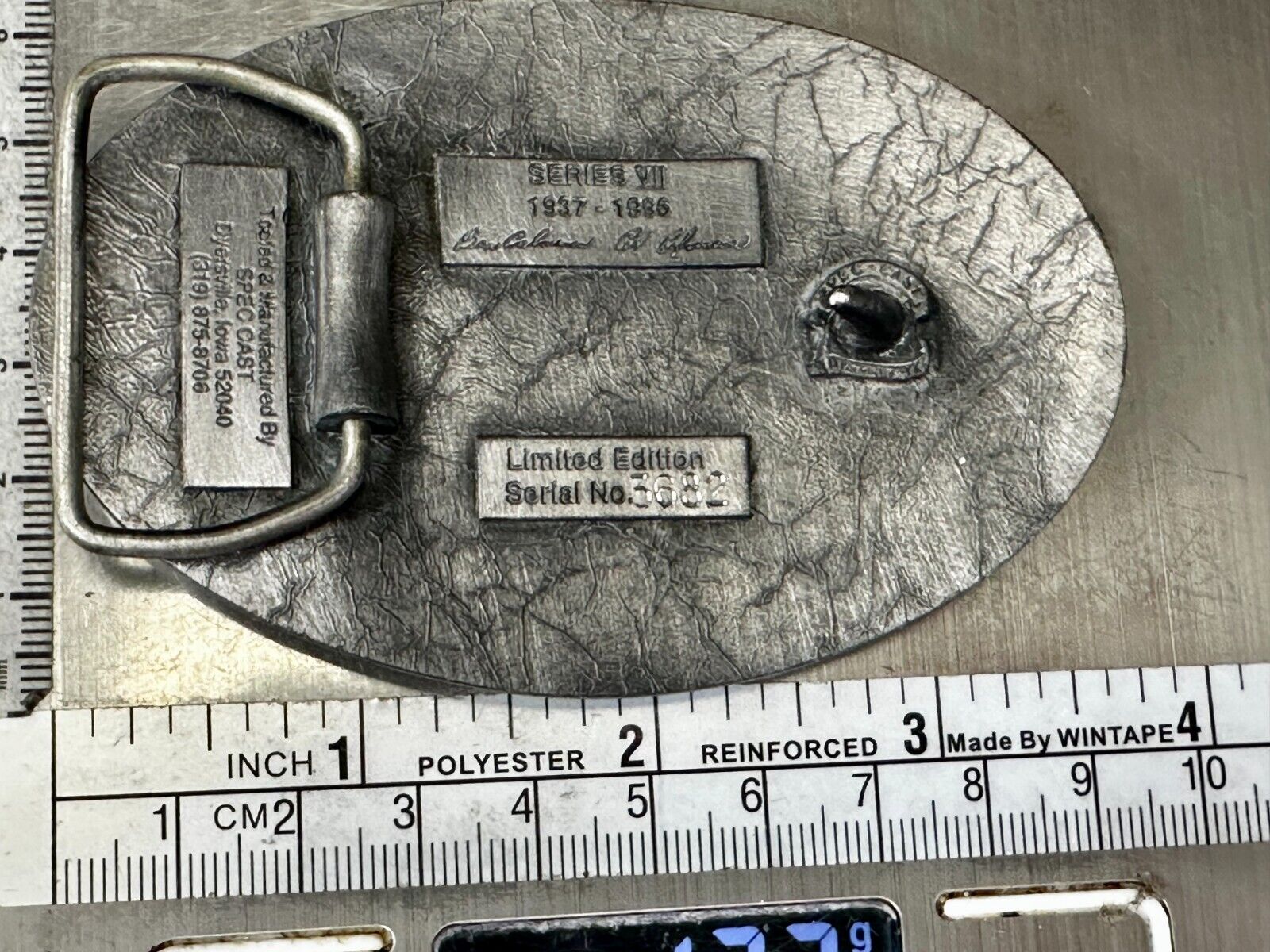 Tractor Implement Supply Replacement Parts Commemorative Silver Tone Belt Buckle
