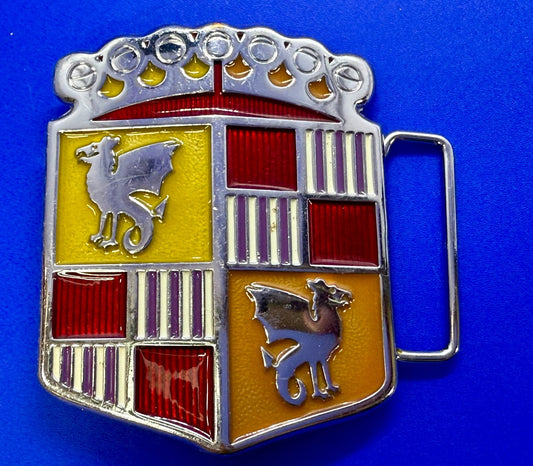 BAD B.A.D. Motor Company 1948 Dragon Crest Shield Logo Promotional Belt Buckle