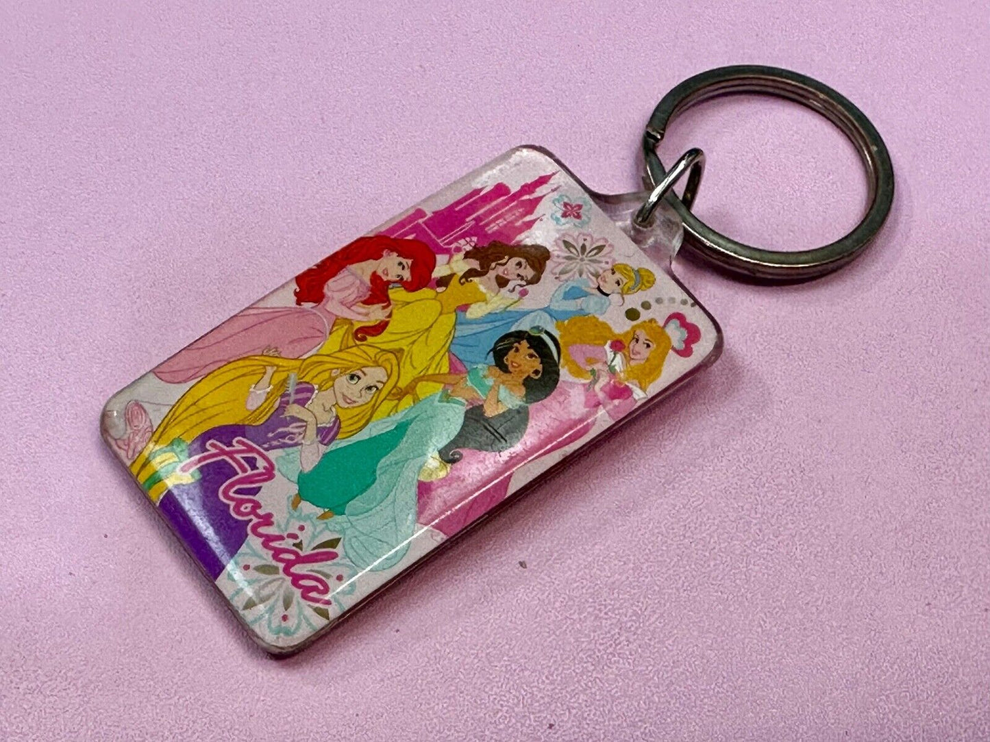 All the Princesses of Disney and Florida!  Souvenir Keychain, Key Chain Ring