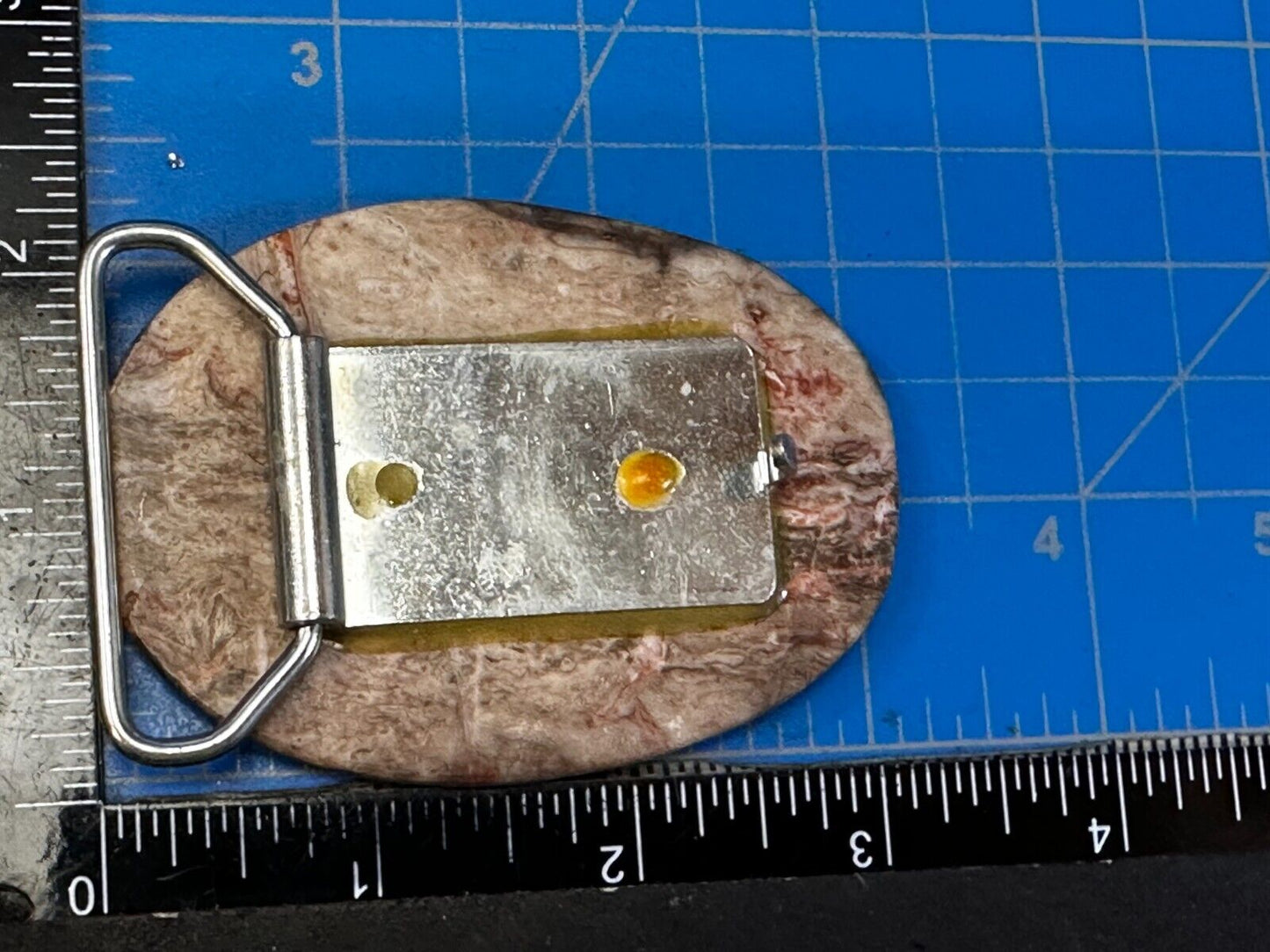 Unique Stone Rock Oval Shaped Artisan Hippy Vibe Slab Belt Buckle