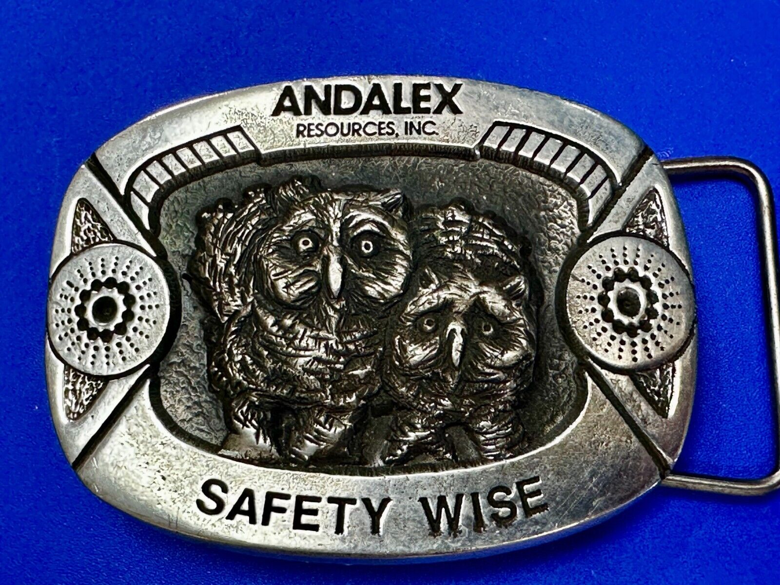 Andalex Resources Inc Safety Wise Night Owl Vintage Gary Prazen Belt Buckle