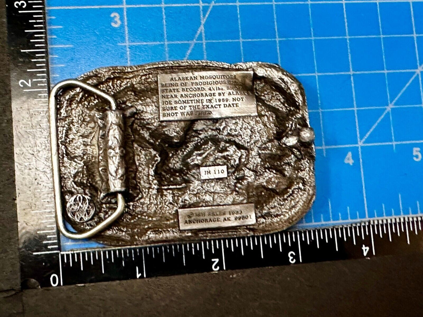 Alaskan Mosquito Alaska State Bird Novelty Fly Fishing Themed Belt Buckle