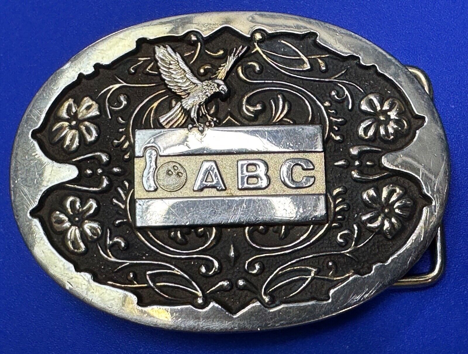 ABC Bowling Trophy Beautiful Sports Award Modern Western Belt Buckle by Balfour