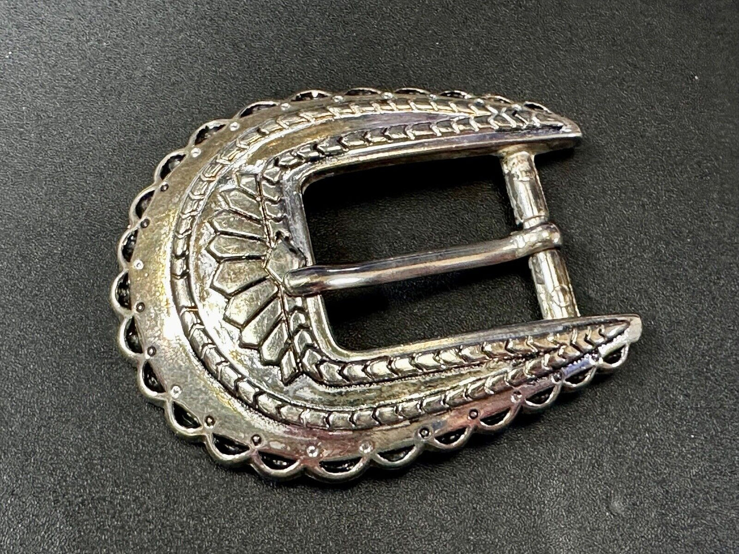Unique Raised Dimensional Vintage Replacement Ornate 3" Wide Belt Buckle