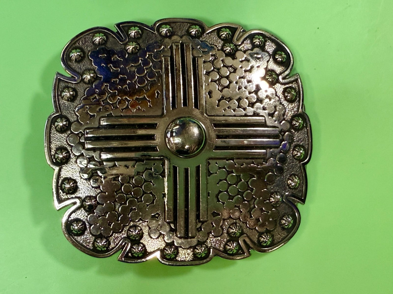 Artisan? Engraved Silver Color Western Framed Belt Buckle for 3/4" Belt 
