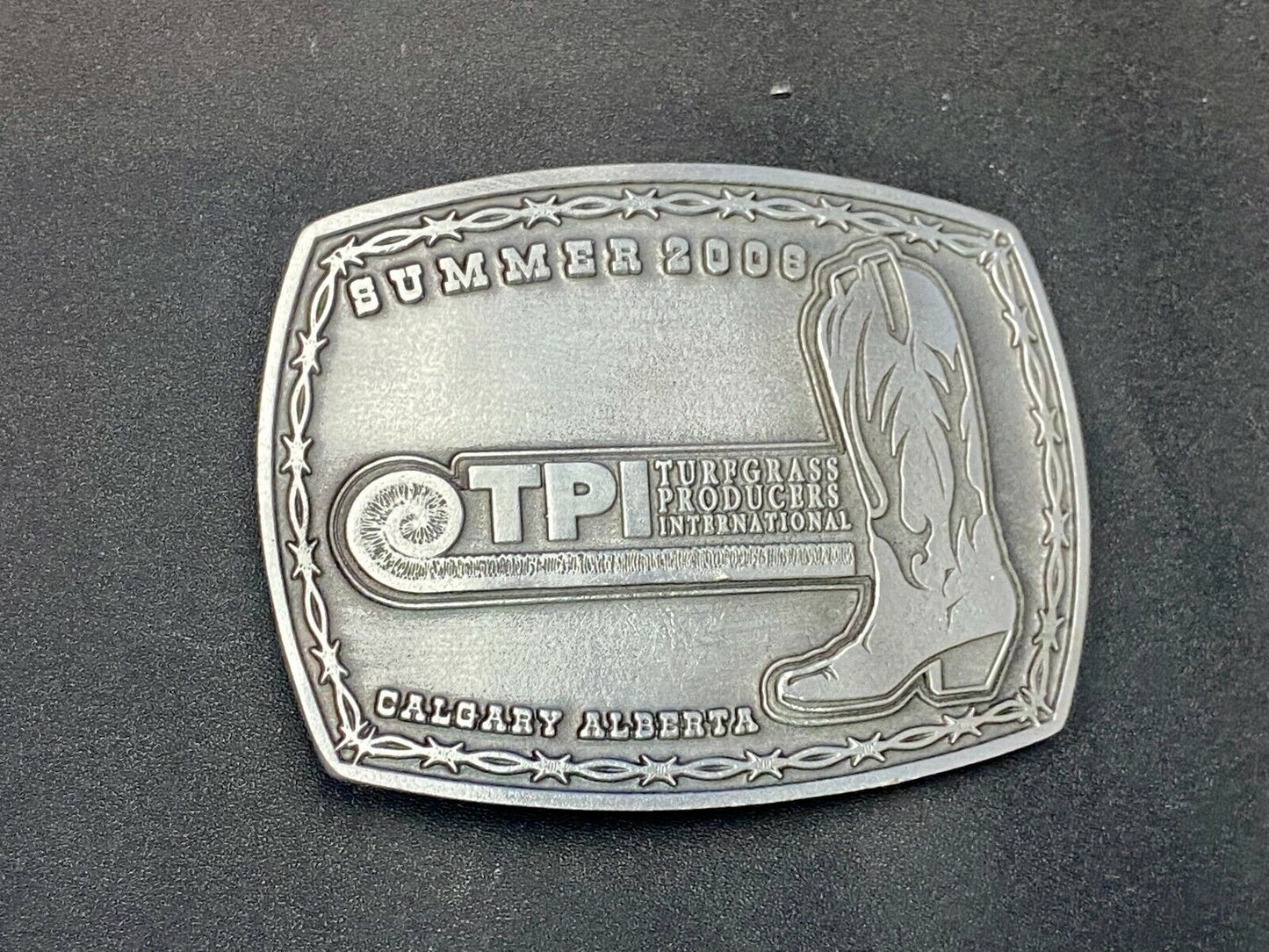 Tpi Turfgrass Producers International Belt Buckle Calgary Alberta Belt Buckle