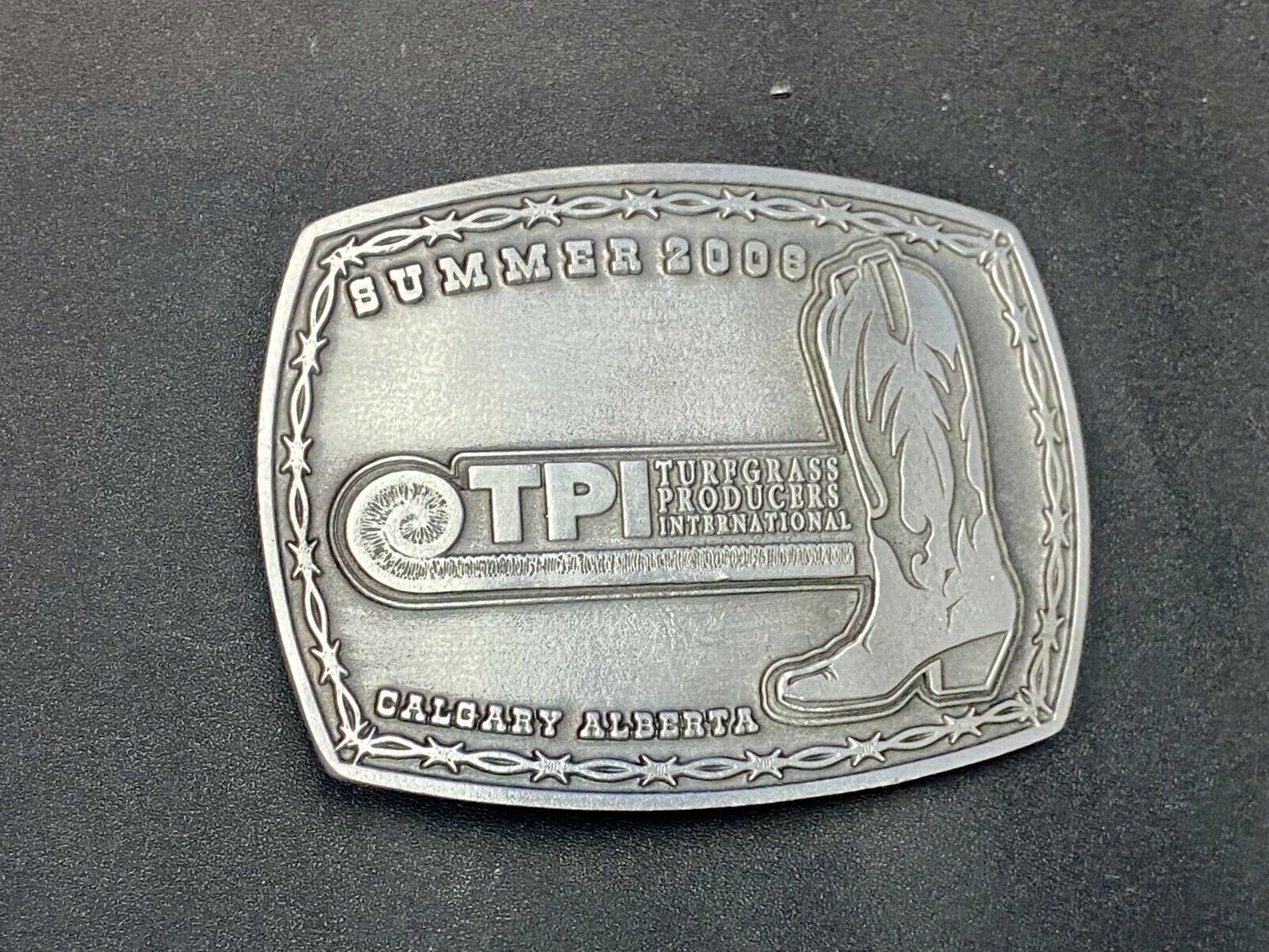 Tpi Turfgrass Producers International Belt Buckle Calgary Alberta Belt Buckle