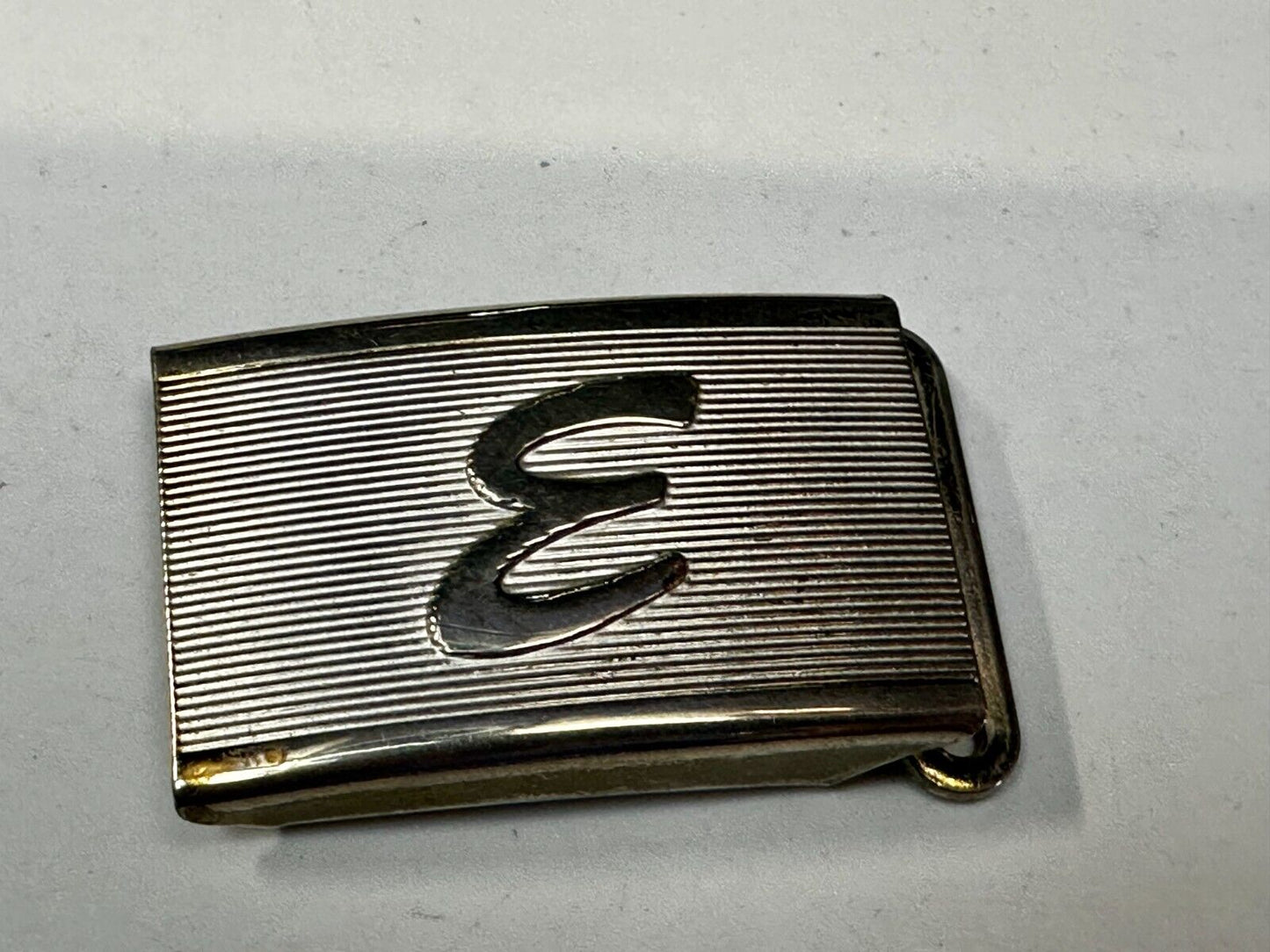 Antique Letter Monogram Initial E Art Deco Style Belt Buckle