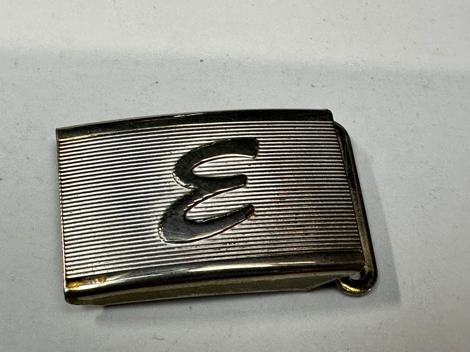 Antique Letter Monogram Initial E Art Deco Style Belt Buckle