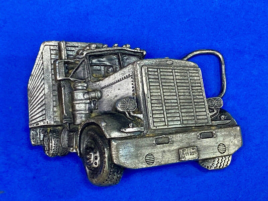 Vintage 1977 Semi Big Rig Truck Long Haulers Belt Buckle By Bergamot 