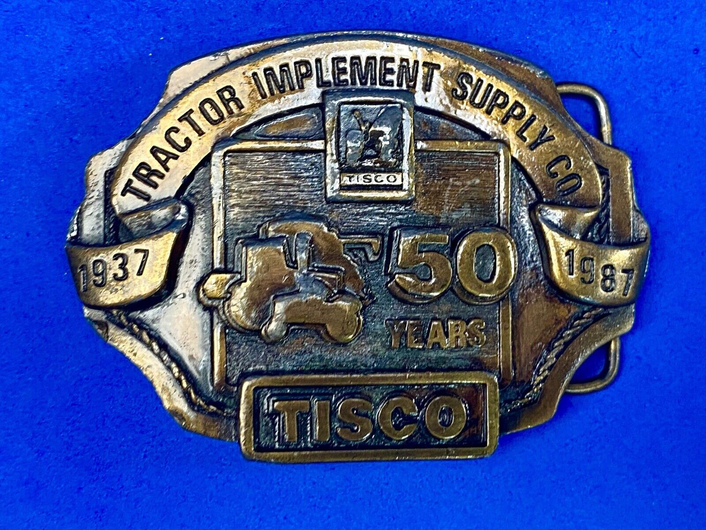 Tisco Tractor Implement Supply Agriculture Farm Farming 50 Year Belt Buckle