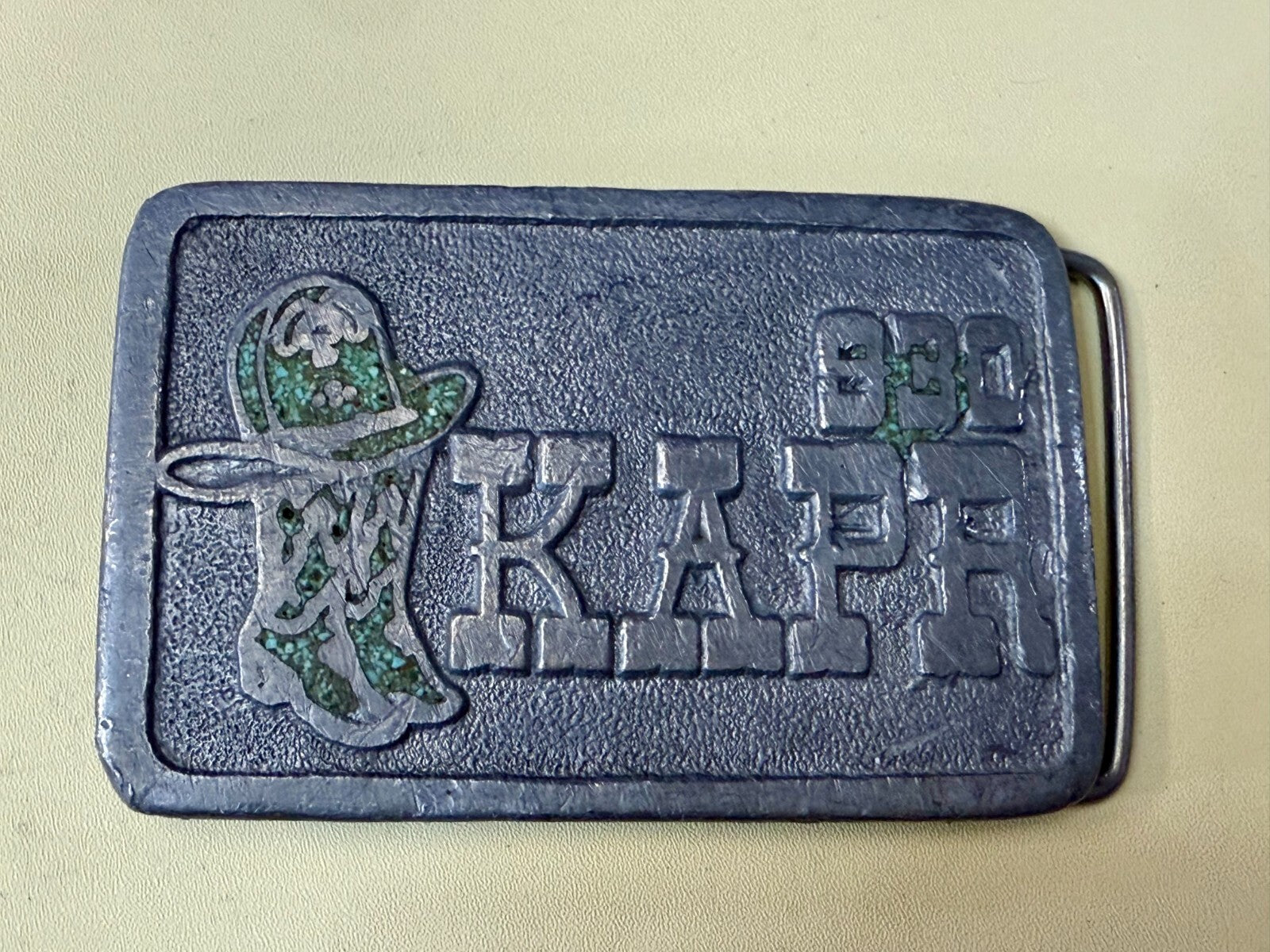 930 KAPR AM Radio Station Vintage 1976 Belt Buckle by Wyoming Studios Art Works