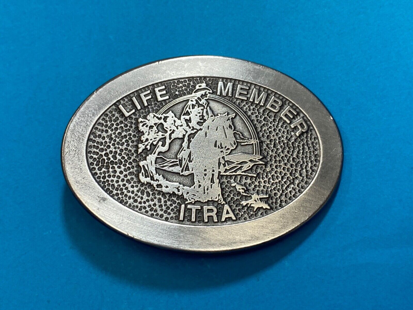 Vintage ITRA  Indiana Trail Riders Association Group Club belt buckle